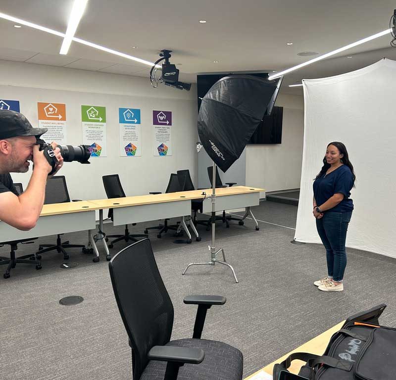 Professional branding photography session alongside corporate headshots for a Washington DC business.