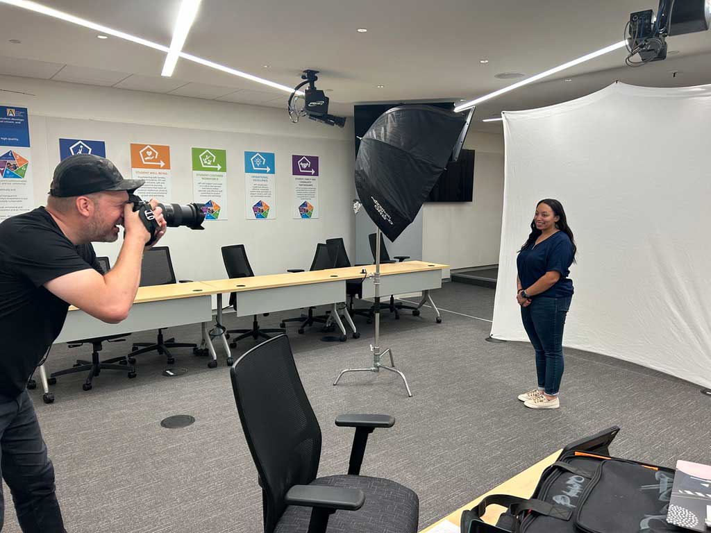 Professional branding photography session alongside corporate headshots for a Washington DC business.